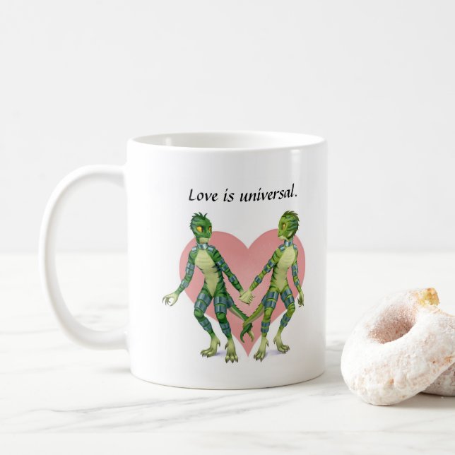Caneca De Café Vegan Dia de os namorados Mug (Com Donut)