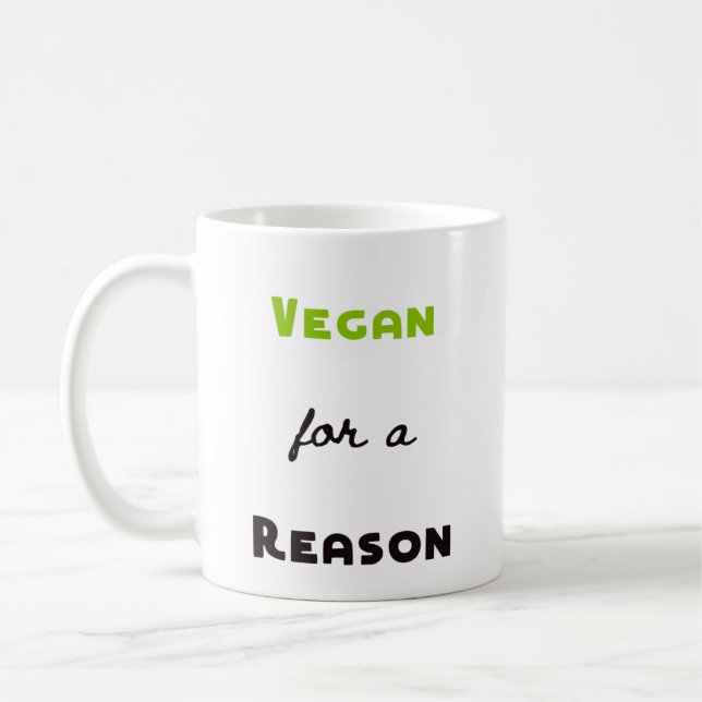 Caneca De Café Vegan para uma razão (Esquerda)