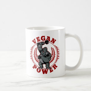 Caneca De Café Vegan Power Bodybuilder Gorilla