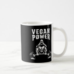 Caneca De Café Vegan Power Gorilla Bodybuilding Gym Workout