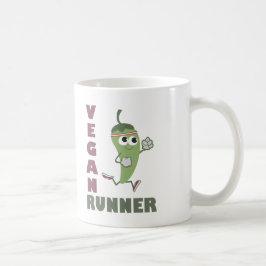 Caneca De Café Vegan Runner - Pepper em Execução