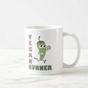Caneca De Café Vegan Runner - Pepper em Execução