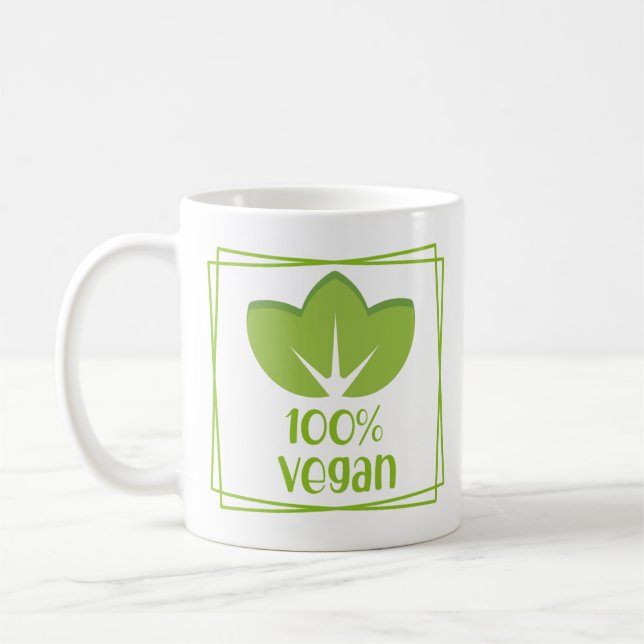 Caneca De Café Vegan Vegetariana Veganismo Dom Engraçado (Esquerda)