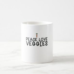 Caneca De Café Vegano - Paz Amor Legumes