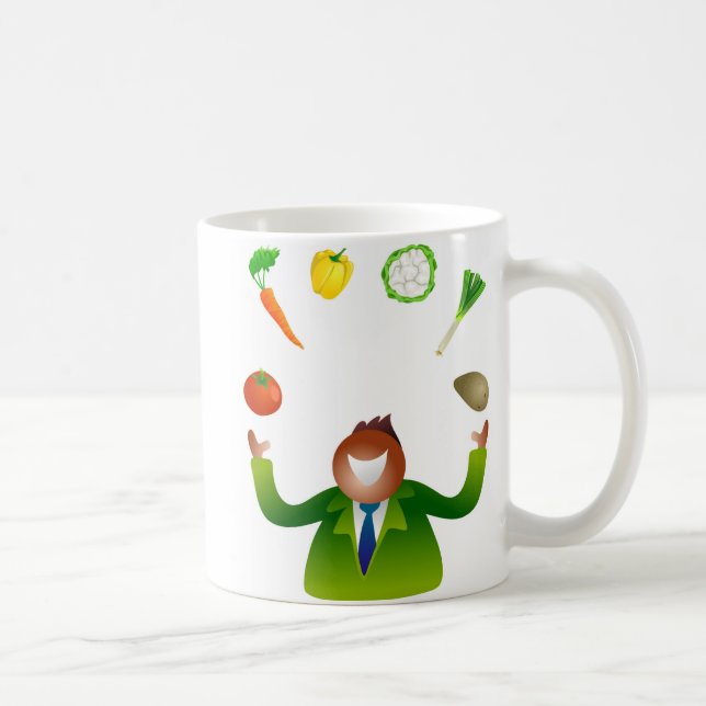 Caneca De Café Vegetais de mnanipulação do homem (Direita)