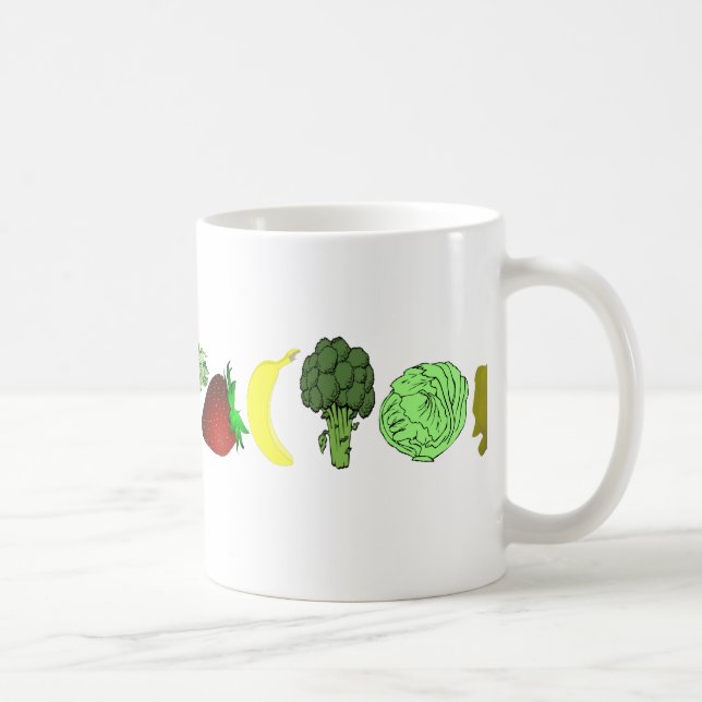 Caneca De Café Vegetariano (Direita)