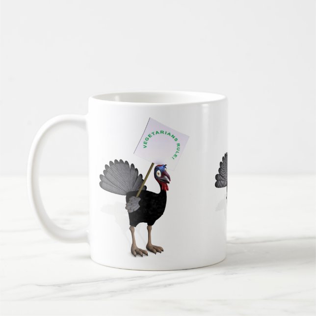 Caneca De Café Vegetarianos Regra! (Esquerda)