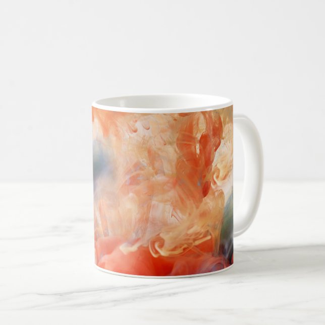 Caneca De Café Veias Ardentes de Mármore Líquido (Frente Esquerda)