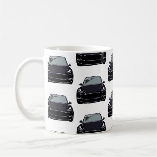 Caneca De Café Veículo elétrico a negro SUV
