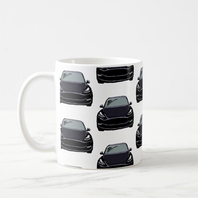 Caneca De Café Veículo elétrico a negro SUV (Esquerda)