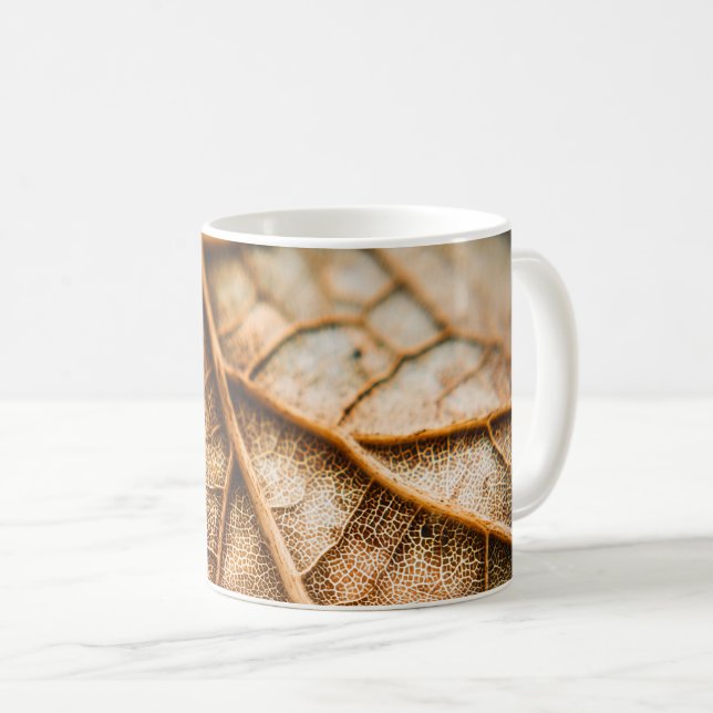 Caneca De Café Veins of Autumn (Frente Esquerda)