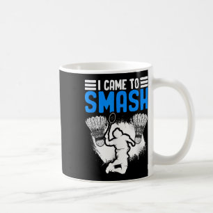 Caneca De Café Veio Esmagar O Jogador De Badminton Do Esporte Da