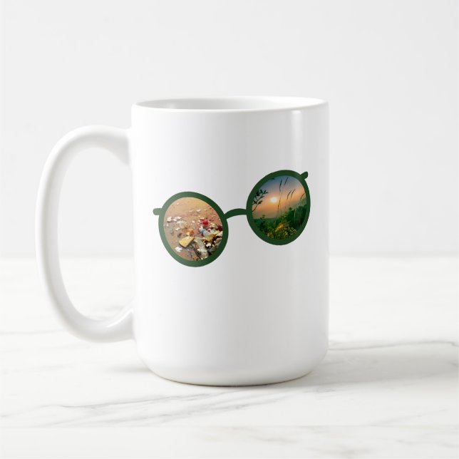 Caneca De Café Veja a alteração dos óculos natureza vs Design de  (Esquerda)