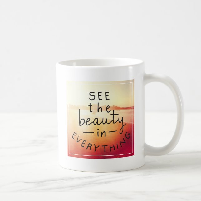 Caneca De Café Veja a beleza em tudo (Direita)