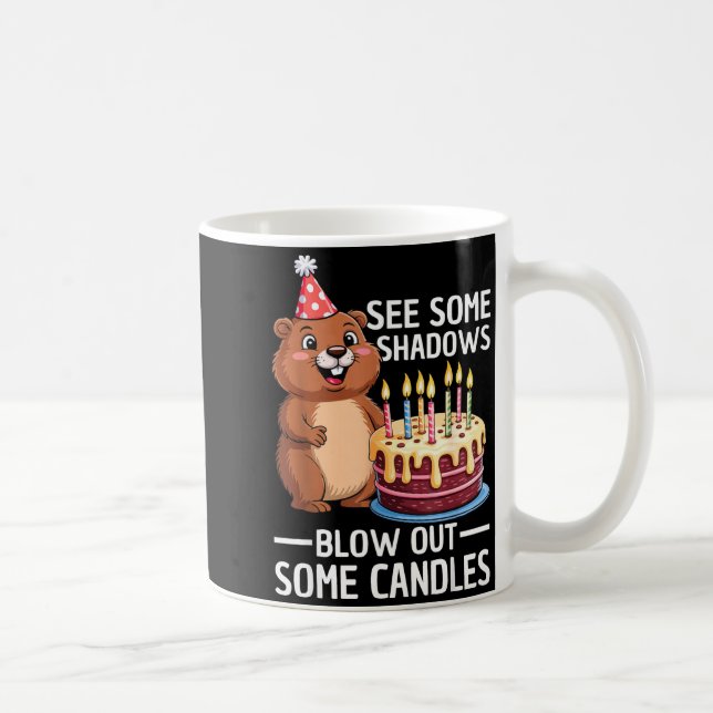Caneca De Café Veja Algumas Sombras Apagar Algumas Velas de Anive (Direita)