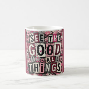 Caneca De Café Veja o Bem em Todas as Coisas Café Inspirador Mu