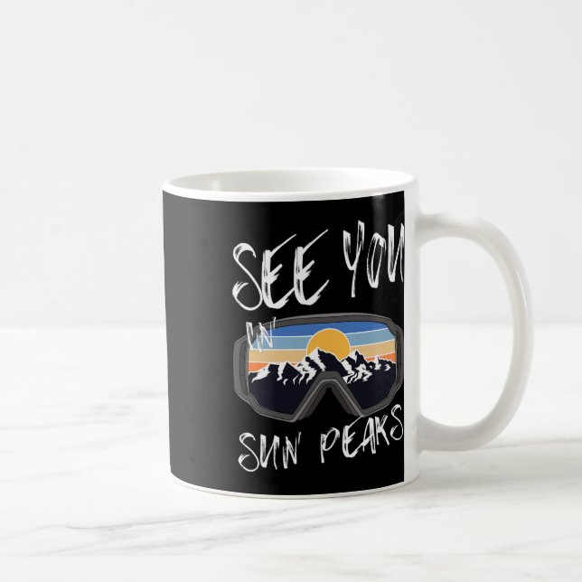 Caneca De Café Vejo Você Em Óculos De Esqui De Picos Sun (Direita)