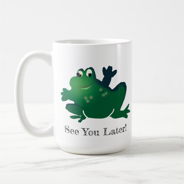 Caneca De Café Vejo Você Mais Tarde Sapo (Esquerda)