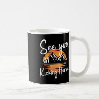 Caneca De Café Vejo Você No Esqui De Férias De Cavalo