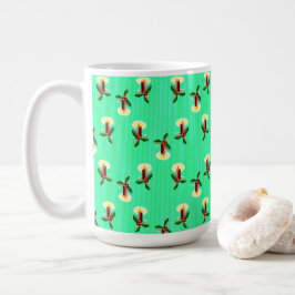 Caneca De Café Vela borgonha com Xmas Holly