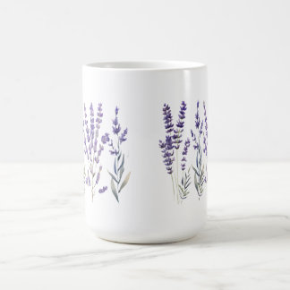 Caneca De Café Vela Coluna com Padrão de Lavanda