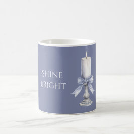 Caneca De Café Vela com Laço Roxo Brilha Forte