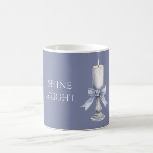 Caneca De Café Vela com Laço Roxo Brilha Forte