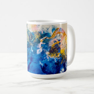 Caneca De Café Vela de Escape de Redemoinho de Cor Abstrata Origi