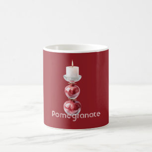 Caneca De Café Vela de Fruta Romã