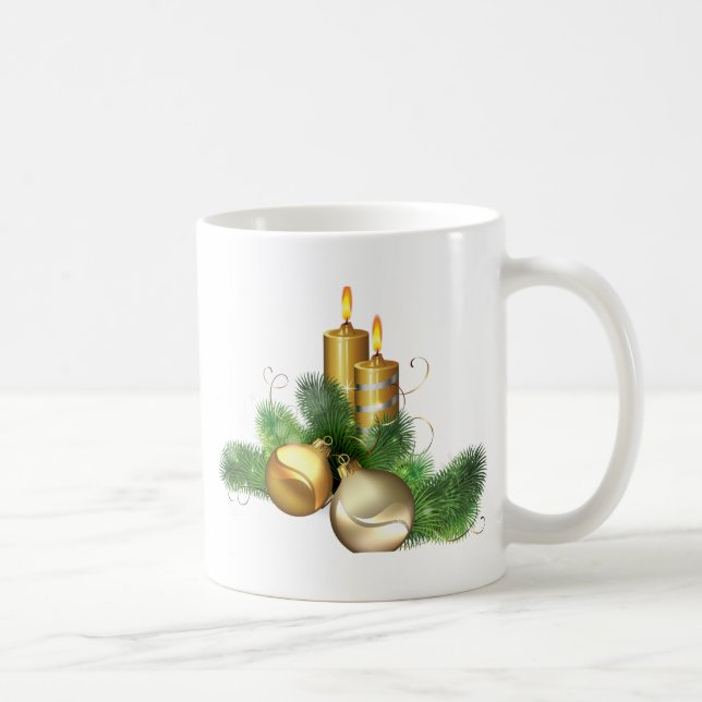 Caneca De Café Velas alegres e brilhantes (Direita)