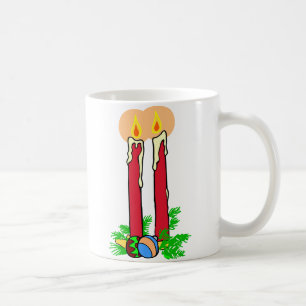 Caneca De Café Velas de Natal Altas