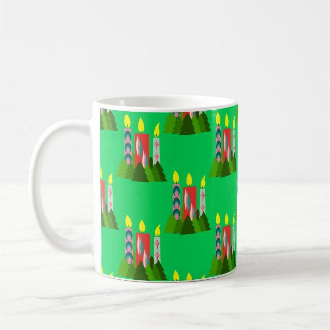 Caneca De Café Velas de Natal maiores (Esquerda)