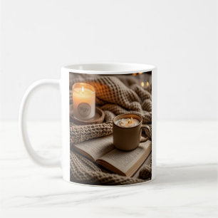Caneca De Café Velas e cobertores, quentes e quentes