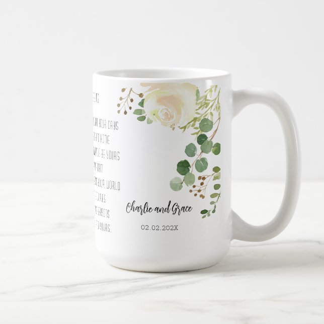 Caneca De Café Velha Bênção Irlandesa e Personalizar o Casamento  (Direita)