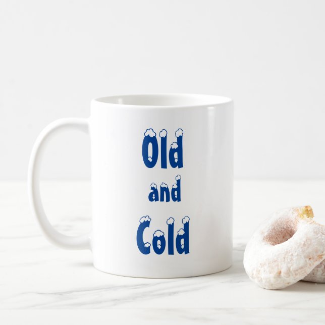 Caneca De Café Velho e Frio (Com Donut)