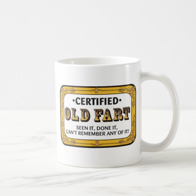 Caneca De Café Velho Fart (Direita)