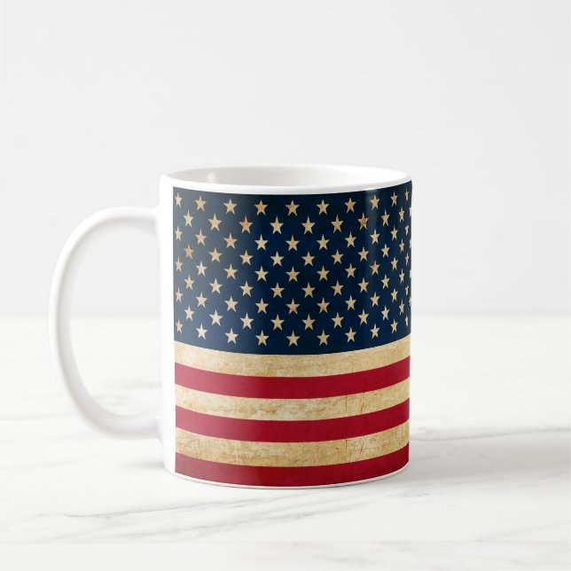 Caneca De Café Velho pavilhão dos EUA (Esquerda)