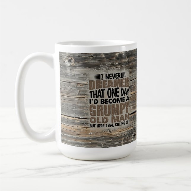 Caneca De Café Velho rabugento, Maçã humorística, presente para P (Esquerda)