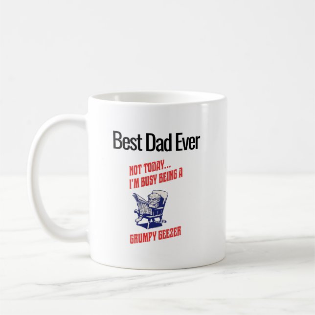 Caneca De Café Velho Resmungão Ocupado (Esquerda)