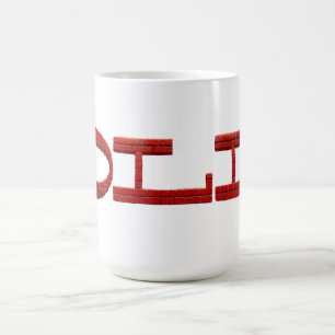 Caneca De Café Velho Tijolo Vermelho