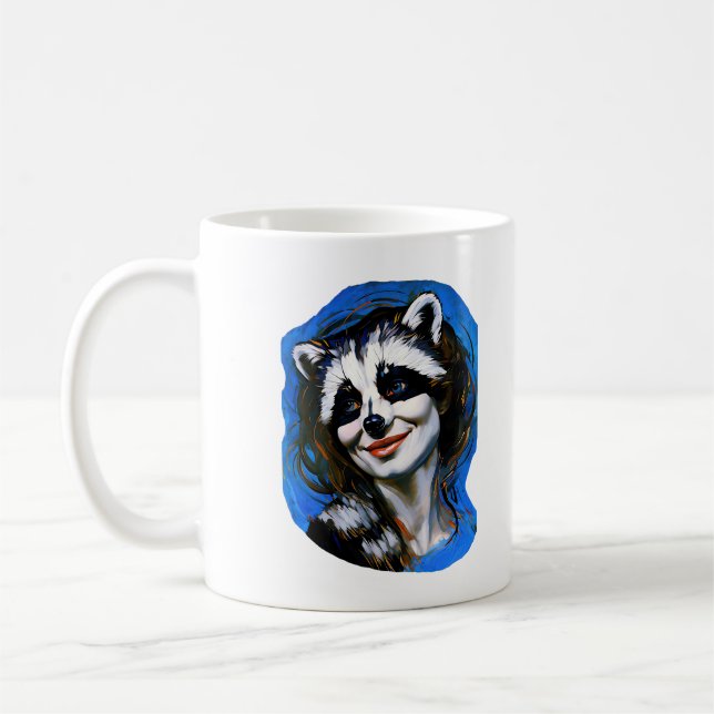 Caneca De Café "Velka Teyani" Whispering Raccoon Trickster (Esquerda)