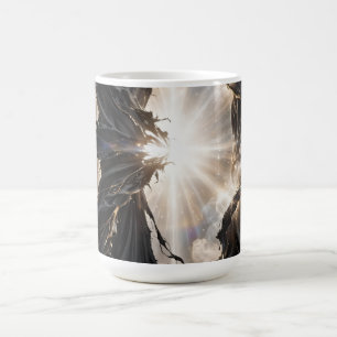 Caneca De Café Velo de Luz Partido - Luxo Ouro Negro