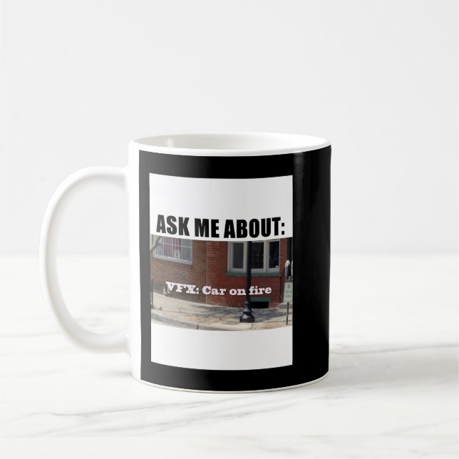 Caneca De Café Velocipastor VFXcar em chamas Clássico T Shirt (Esquerda)