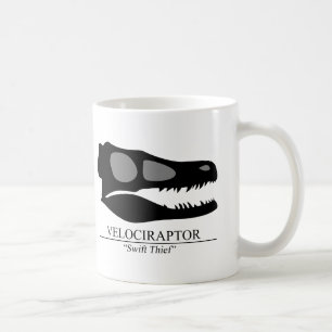 Caneca De Café Velociraptor Skull