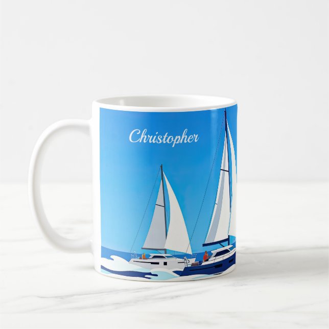 Caneca De Café Vencedor da Regata Leva Tudo (Esquerda)