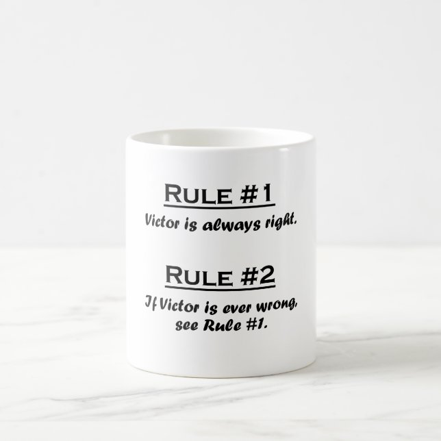 Caneca De Café Vencedor da regra (Centro)