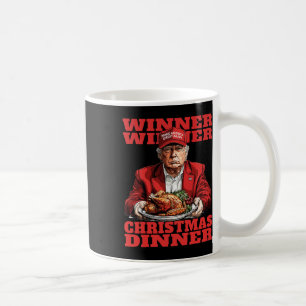 Caneca De Café Vencedor Janta de Natal Engraçado Trump Xmas Sa