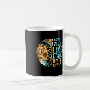 Caneca De Café Venda Eu Jogo Como Uma Menina Softll Equipe Leopar