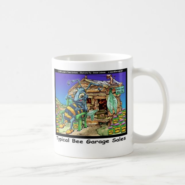 Caneca De Café Vendas de Garagem de Abelhas Típicas Presentes Eng (Direita)