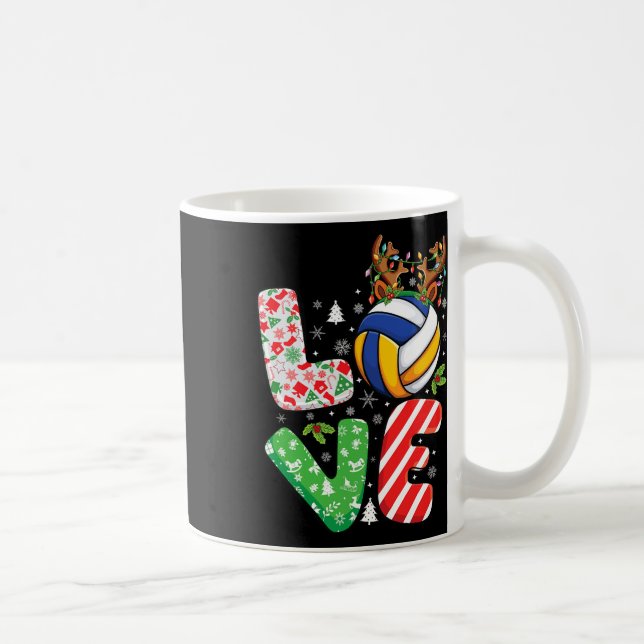 Caneca De Café Vendedores de voleibol Meninas Crianças Natal Nata (Direita)